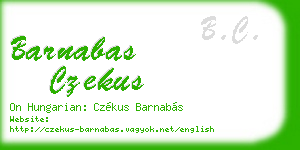 barnabas czekus business card
