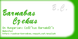 barnabas czekus business card